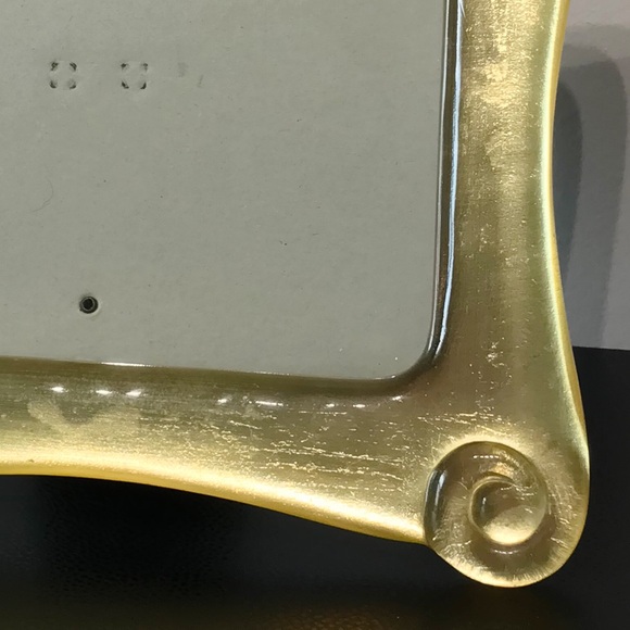 Vintage 5X7 UV Black Light Glow Thick Lucite Gold Leaf Swirl Picture Photo Frame - Picture 8 of 16